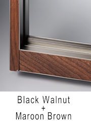 Black Walnut + Maroon Brown