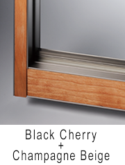 Black Cherry + Champagne Beige